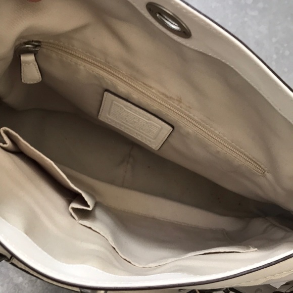 NWOT Coach Handbag | Cream & Tan - Picture 2 of 3